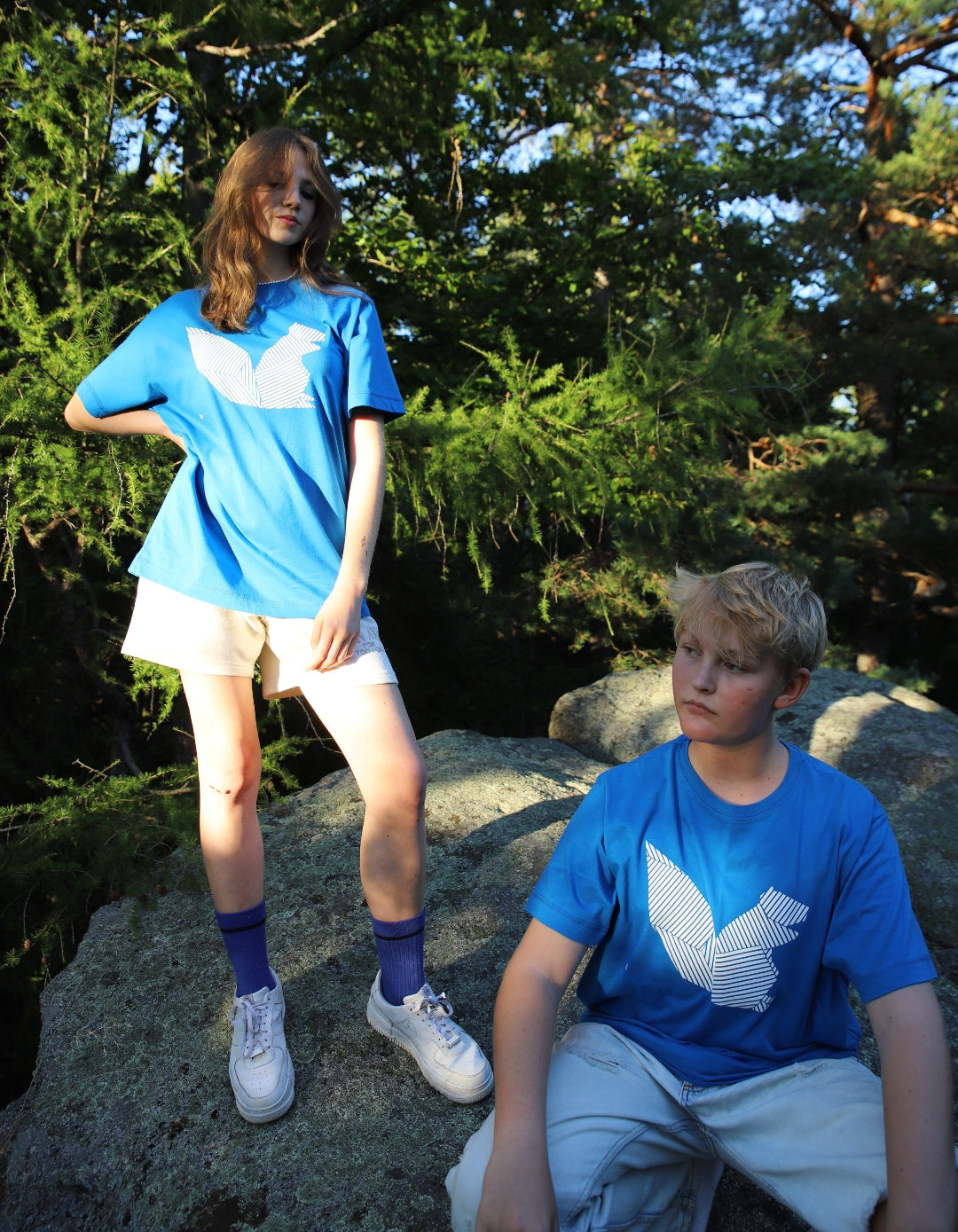AE BLUE // White SQ Print